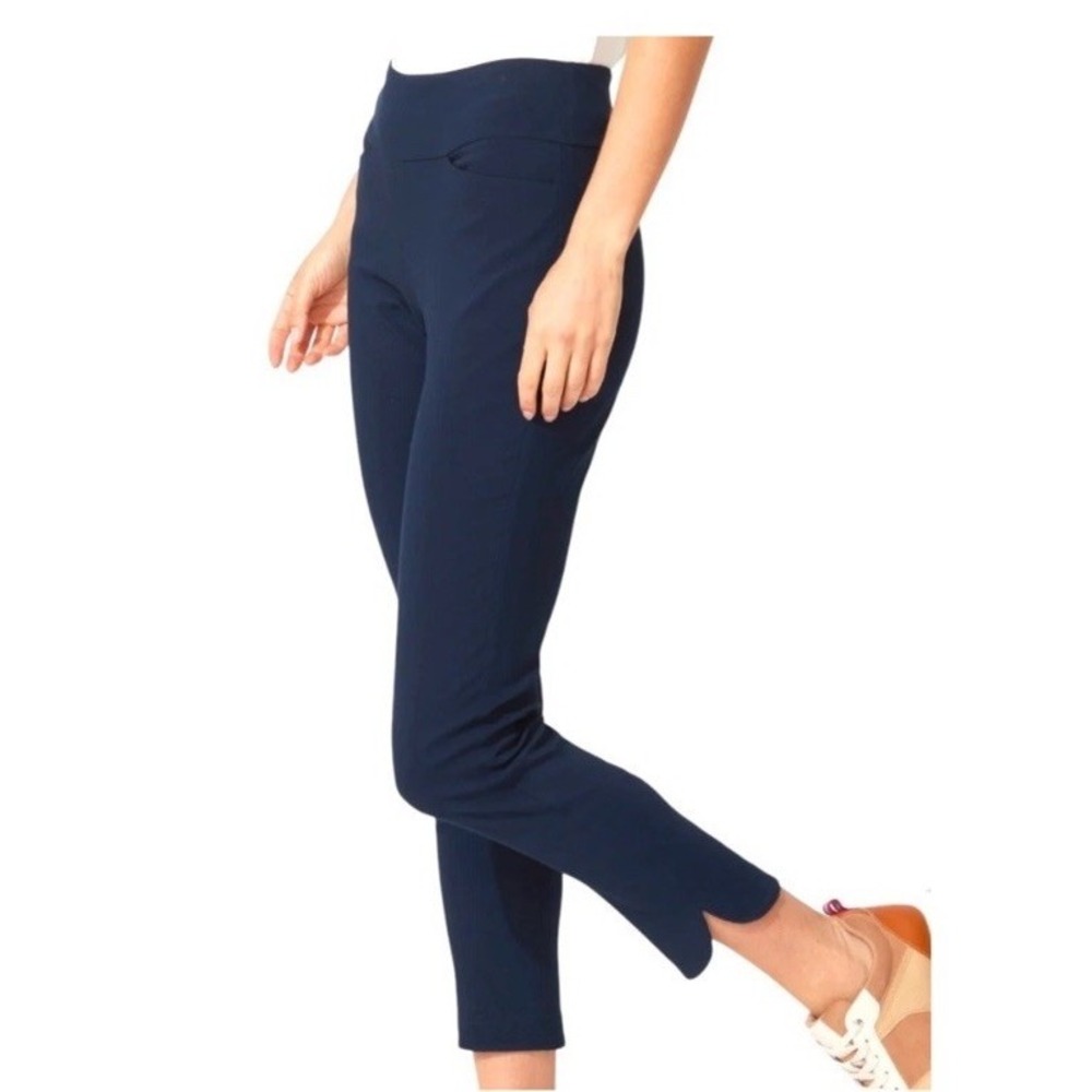 J MCLAUGHLIN Navy Blue ROMILLY Pants Amelia Cloth Pull On Wicking Pockets Size 6